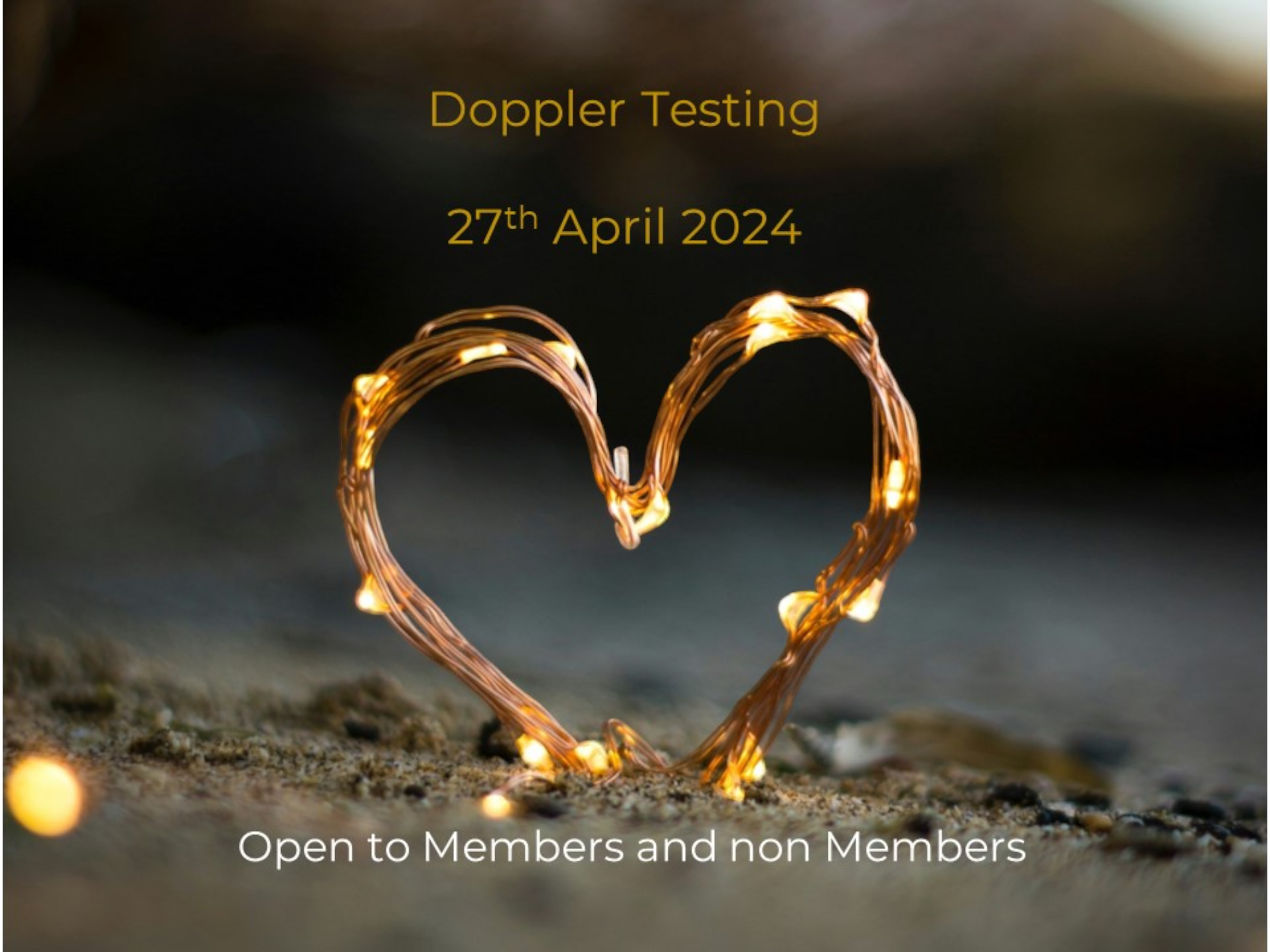 Date for your Diary - Doppler Testing - to be held 27th April 2024