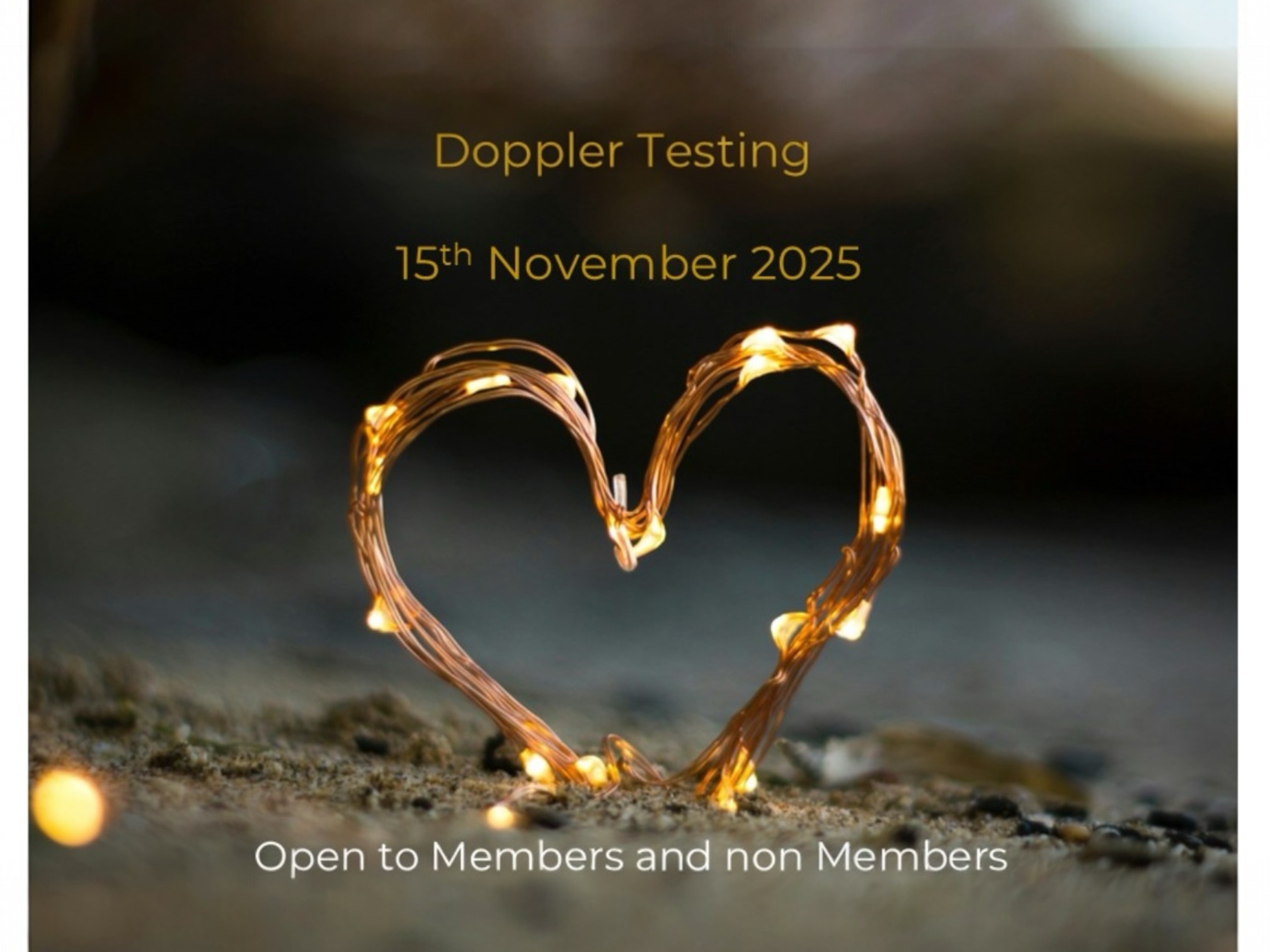 Date for your Diary - Doppler Testing - to be held 15th November 2025
